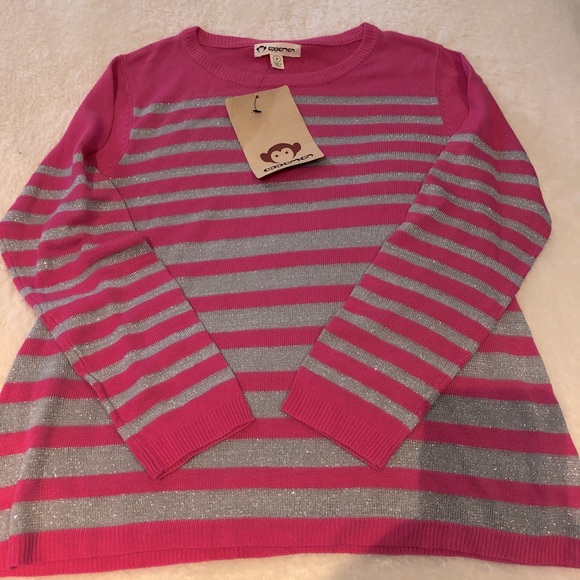NWT Appaman sweater with shimmer silver stripes - Picture 1 of 2